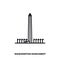 Washington Monument, USA vector line icon