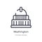 washington outline icon. isolated line vector illustration from united states collection. editable thin stroke washington icon on