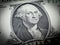 Washington\'s face on a dollar bill