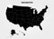 Washington State. States of America territory on gray background. Separate state. Vector illustration