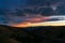 Washington Sunset Fading Over Mountains