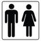 Washroom sign-Male and Female