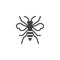 Wasp insect icon vector