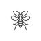 Wasp insect line icon