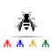 wasp multi color style icon. Simple glyph, flat vector of beekeeping icons for ui and ux, website or mobile application