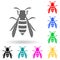 wasp multi color style icon. Simple glyph, flat vector of insect icons for ui and ux, website or mobile application