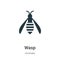 Wasp vector icon on white background. Flat vector wasp icon symbol sign from modern animals collection for mobile concept and web