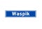 Waspik isolated Dutch place name sign. City sign from the Netherlands.