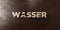 Wasser - grungy wooden headline on Maple - 3D rendered royalty free stock image