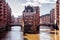 Wasserschloss Speicherstadt Hamburg Germany At Sunny Day