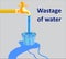 Wastage of water from tap