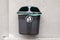 Waste bin in a public place. Park, restaurant or cafe. Waste sorting