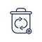 Waste bin recycle ecology environment icon linear