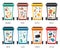 Waste collection, segregation and recycling illustration. Garbage types