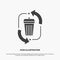 waste, disposal, garbage, management, recycle Icon. glyph vector gray symbol for UI and UX, website or mobile application
