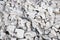Waste pile of styropor or styrofoam trash in disposable landfill for recycling