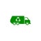 waste recycling machine green icon. Element of nature protection icon for mobile concept and web apps. Isolated waste recycling ma