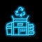 waste recycling neon glow icon illustration