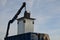 Waste recycling in separated waste containers. the bottom lid opens when the crane is pulled over the body of the truck, the raw m