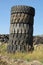 Waste tires tower