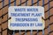 waste water treatment plant sign