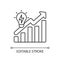 Wasteful energy consumption linear icon