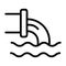 Wastewater icon vector. Isolated contour symbol illustration