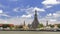 Wat Arun Across Chao Phraya River With Blue Sky