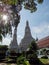 Wat Arun, locally known as Wat Chaeng, is a landmark temple on the west ;Thonburi; bank of the Chao Phraya river.