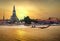 Wat arun in sunset