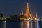 Wat Arun temple along with Bangkok