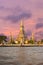 Wat Arun Temple Dawn Bangkok Sunrise Sky Vertical