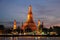 Wat arun temple dusk Bangkok Thailand.