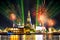 Wat Arun Temple with fireworks and laser lighting effects, Count