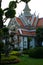 Wat Arun temple garden in Bangkok, Thailand