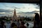 Wat Arun, Thailand - July 29, 2019: Wat arun temple bangkok city or called Wat ancient temple. Each year, thousands of tourists.