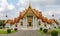 Wat Benchamabophit is a Buddhist temple in Bangkok Thailand. Also known as the marble temple, ornate style of high gabl