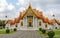 Wat Benchamabophit is a Buddhist temple in Bangkok Thailand. Also known as the marble temple, ornate style of high gabl