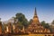 Wat Chang Lom at Si satchanalai historical park,Sukhothai Province,Thailand