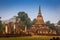 Wat Chang Lom at Si satchanalai historical park,Sukhothai Province,Thailand