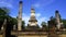 Wat chedi seven rows temple pagoda ruins landscape