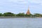 Wat Nong wang and bueng Kaennakorn lagoons view in the day time.