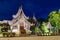 Wat Phantao in Chiang Mai, Thailand by night