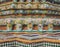 Wat Pho Pagoda Temple Colourful tiles floral pattern Mosaic Landmark Bangkok Thailand