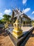 Wat Pho Rattanaram or Wat Poe Khu silver temple in Ratchaburi, Thailand