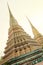 Wat Pho temple complex with pagodas in Bangkok