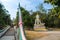 Wat Phra Bat Phu Phan, Khon Kaen DEC 09 2017:  Steep steps  luang-phor Phu Phan Kham, buddha sculpture a view from Ubolratana