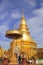 Wat Phra That Hariphunchai an iconic Buddhist pagoda in Lamphun province, Thailand. Its Lanna style chedi enshrines a relic of the