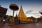 Wat phra that hariphunchai pagoda temple important religious traveling destination in lumphun province northern of thailand