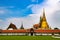 Wat Phra Kaew or Temple of Emerald Buddha, Guardian statues and Grand palace located within the grounds of the Grand Palace in Ban